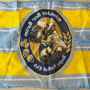 Milwaukee Beer Barons Rugby Football Club Flag One Size Yellow Blue